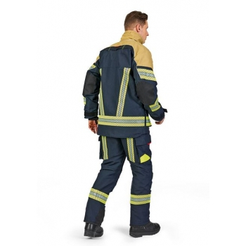 Ubranie bojowe FIRE FLEX – granatowo-złoty NOMEX® NXT (CNBOP) + napisy